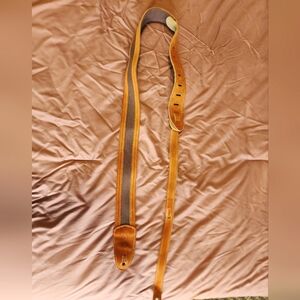Levys Tan Leather Guitar Strap